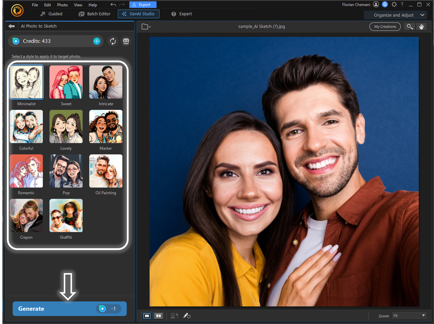Turn photo into sketch - PC Step 3