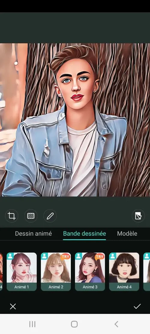 PhotoDirector - 3eme meilleure application pour créer un manga IA