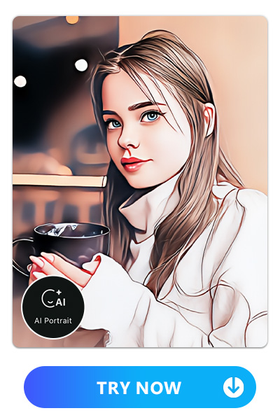 turn photo to Cartoon style with PhotoDirector's AI Portrait Feature
