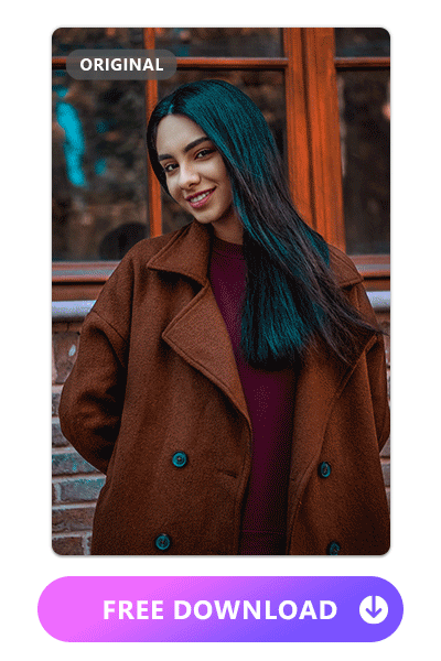 Girl with clothes virtually try on with Vivid AI's AI Oufit feature