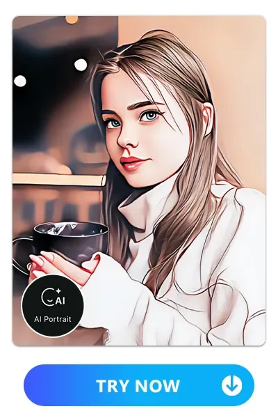 turn photo to Cartoon style with PhotoDirector's AI Portrait Feature