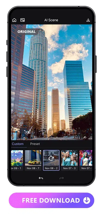 AI Scene UI of Vivid AI in different styles