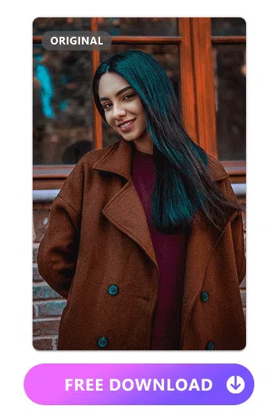 Girl with clothes virtually try on with Vivid AI's AI Oufit feature