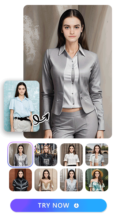 8 AI outfit styles and virtually try on images