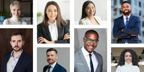 collage of 8 company headshots
