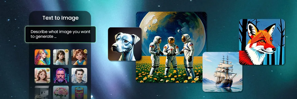 article banner with stock photo generator