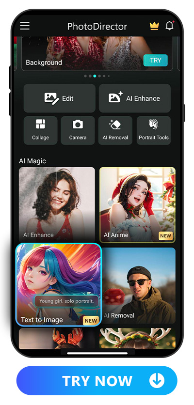 the main page of PhotoDirector