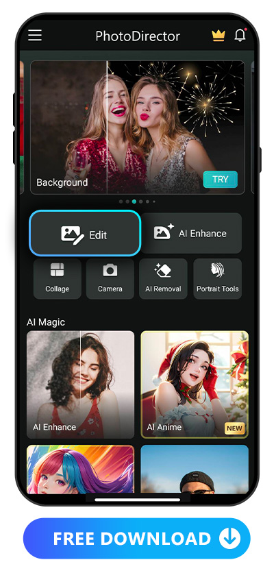 the main page of PhotoDirector