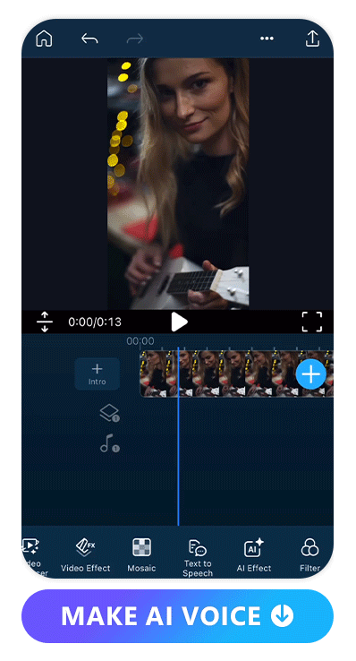 AI voice generator UI of PowerDirector