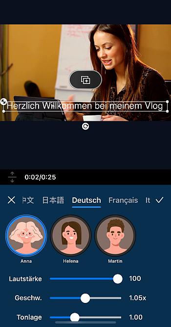 KI-Stimme auswählen