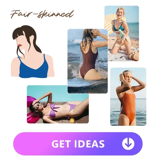 4 kinds of sexy swimming costumes for fair skin
