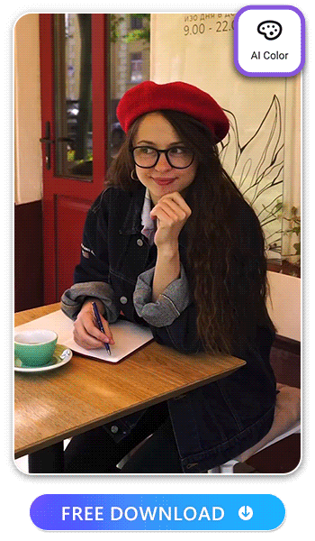 AI video upscaler effect of Vivid Glam