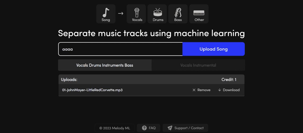 Melody.ml Interface