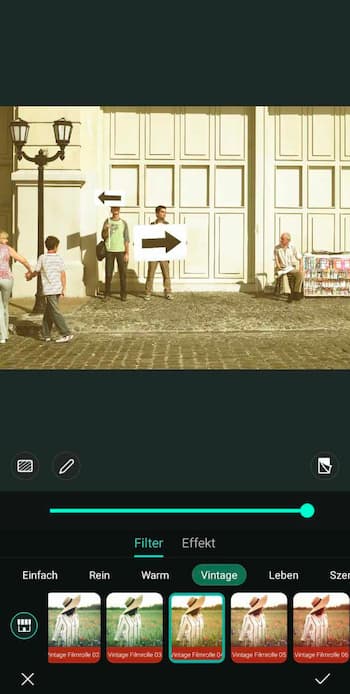 PhotoDirector App - Sepia-Filter