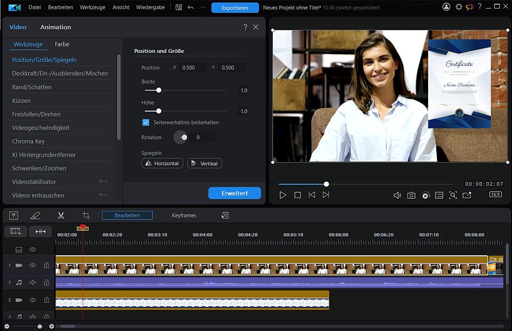 Fotos ins Video einfügen