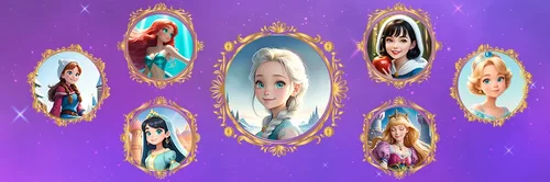 3 AI generated disney style princess images