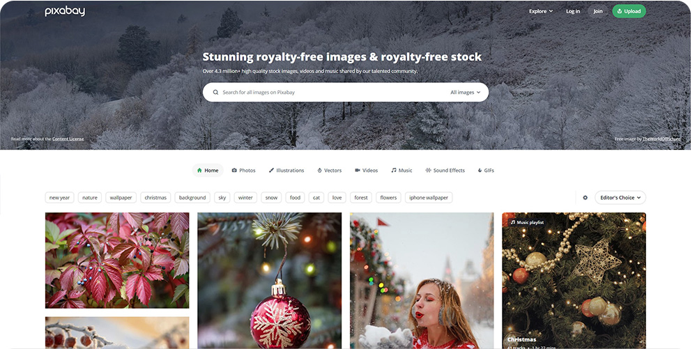 Pixabay.com 홈페이지