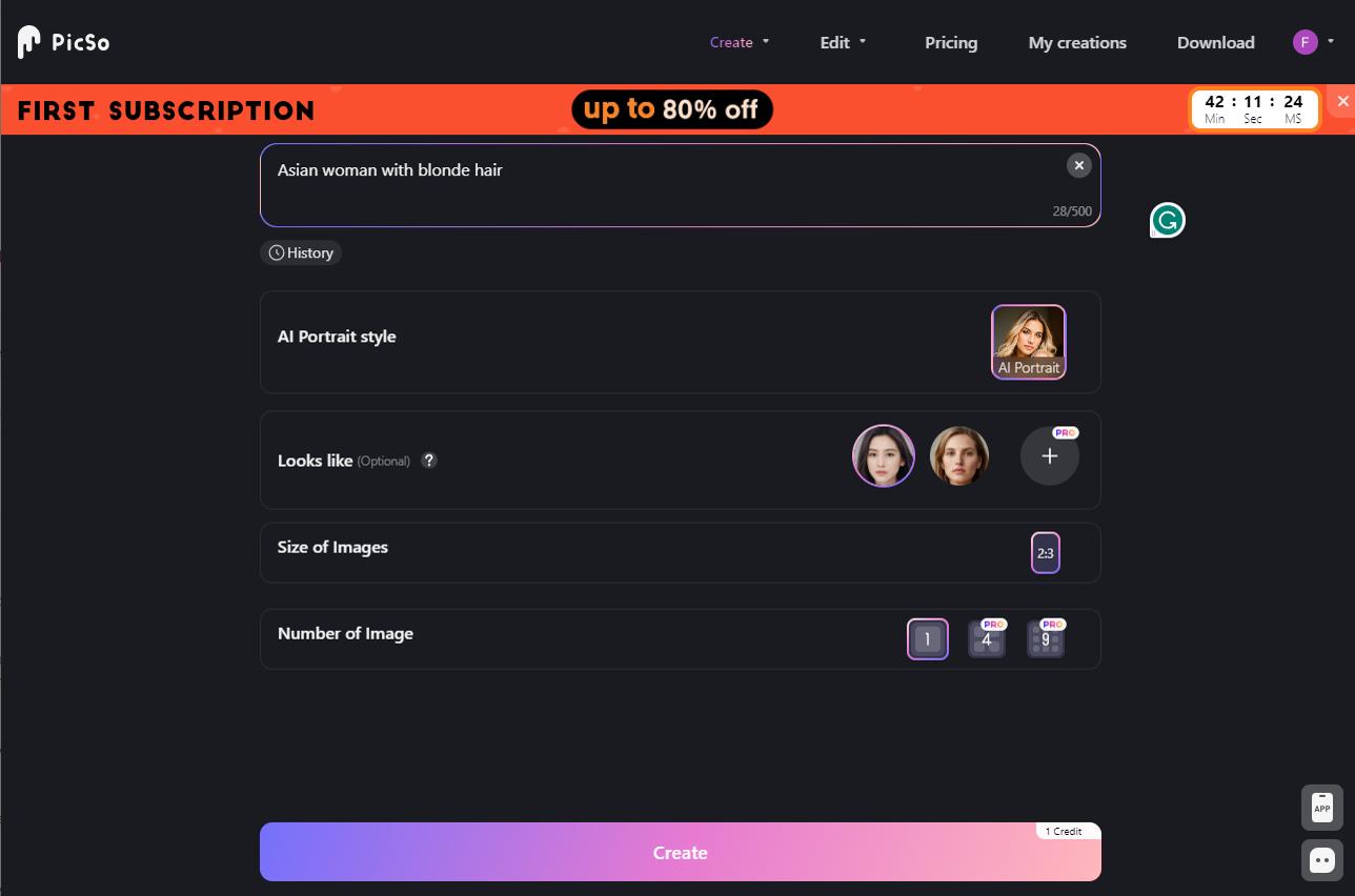 PicSo - 5e Meilleur générateur d'AI Girl
