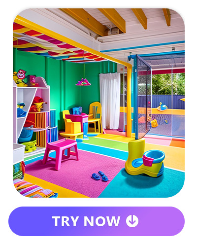 finished basement idea of kid's playroom