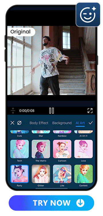 the text to image UI of support language and preview of PowerDirector