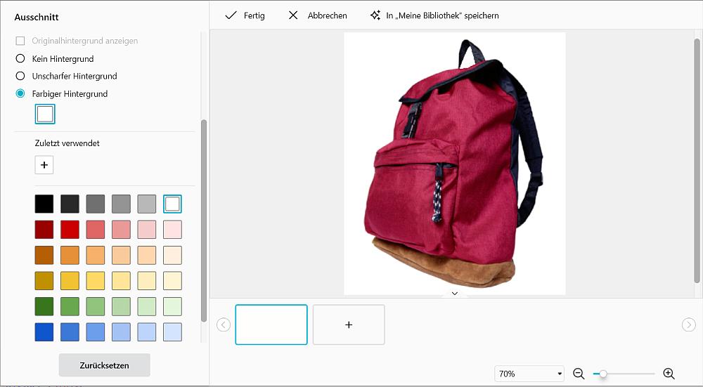 Produktbild mit weißem oder farbigen Hintergrund erstellen
