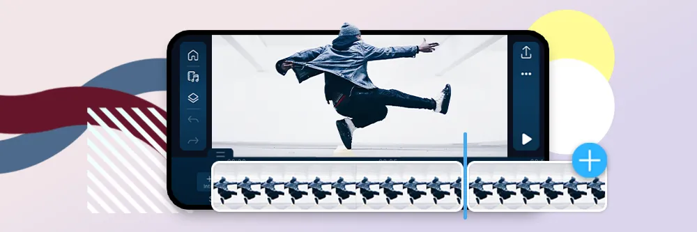 a dancing guy video being splitted with PowerDirector