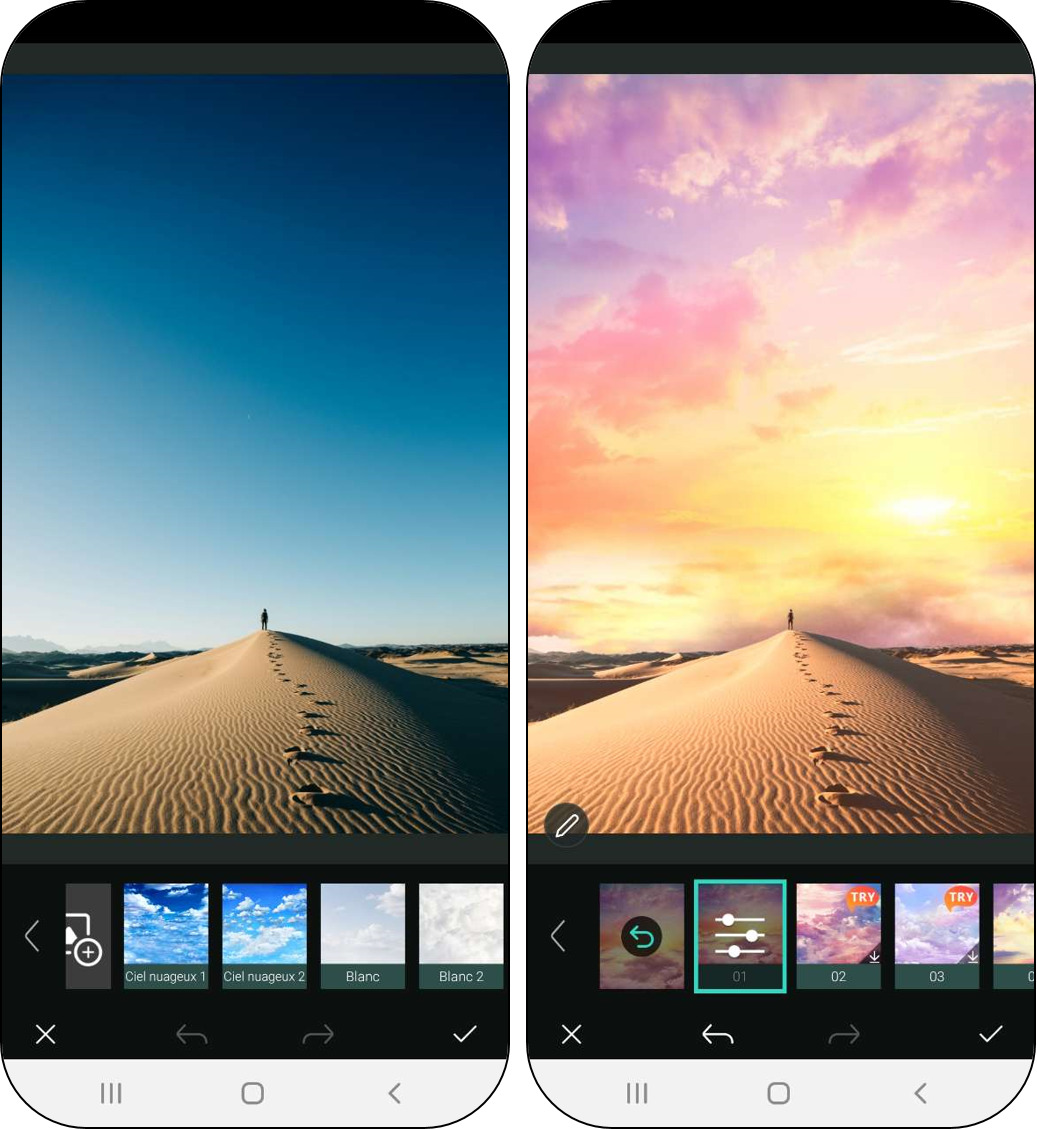 Filtre Ciel pour Instagram