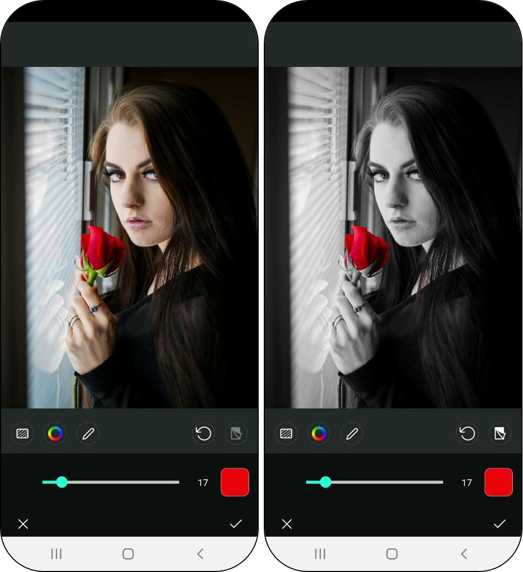 Filtre color pop pour Instagram