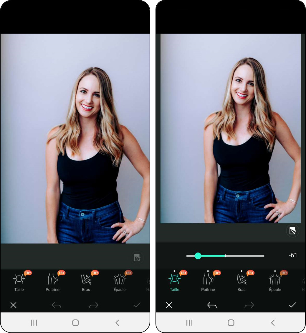 Filtre du corps pour Instagram