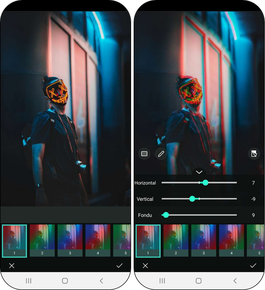 Filtre glitch pour Instagram