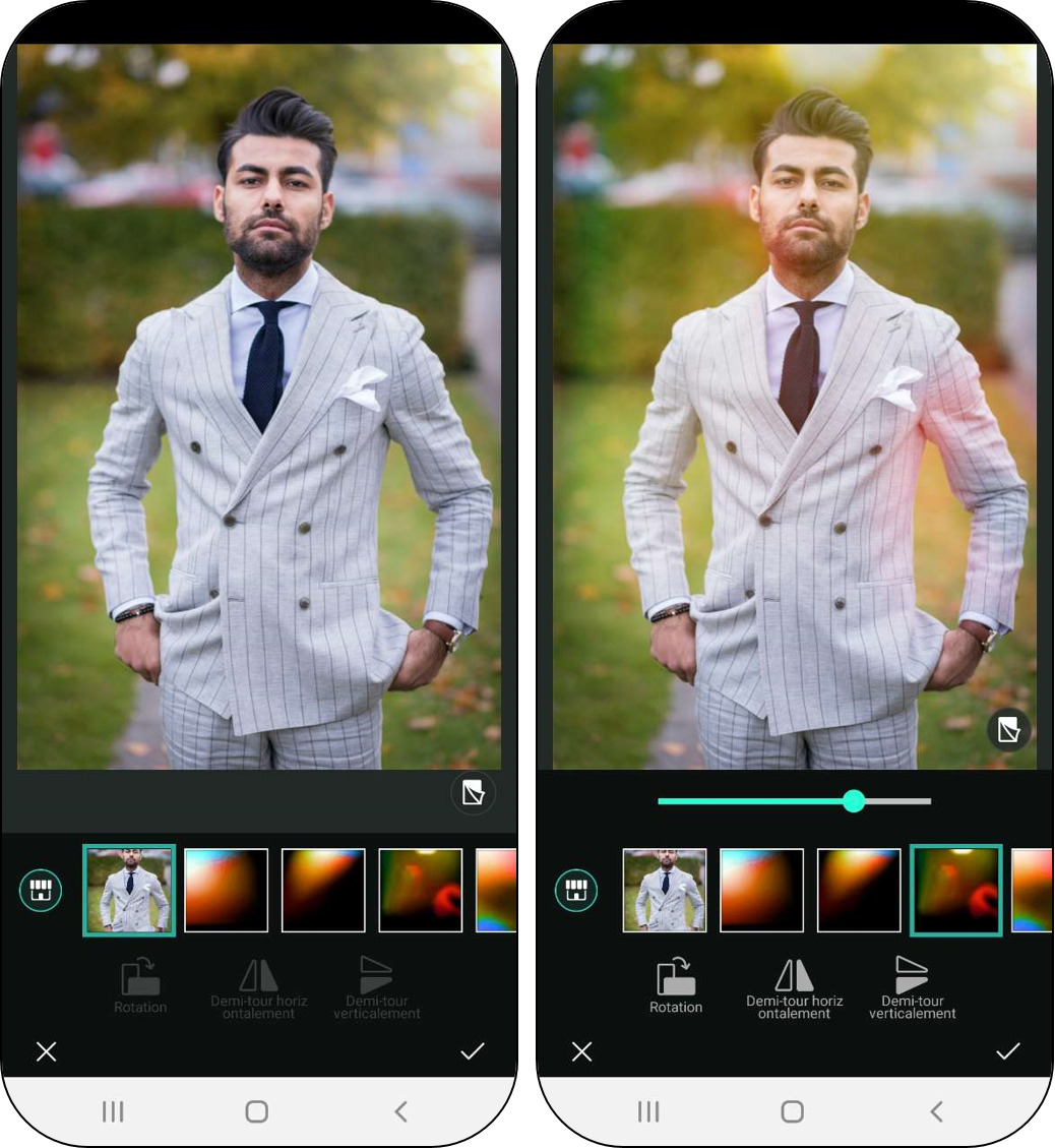 Filtre lumineux pour Instagram