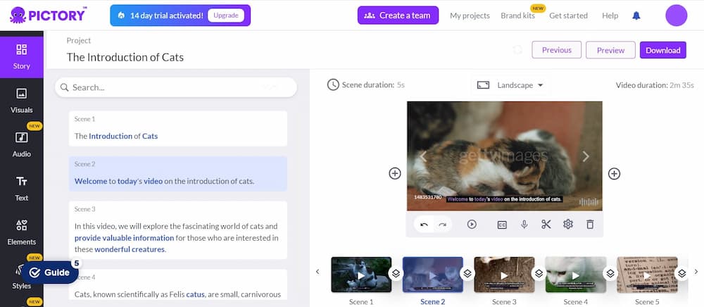 免費 AI 影片製作網站 Pictory