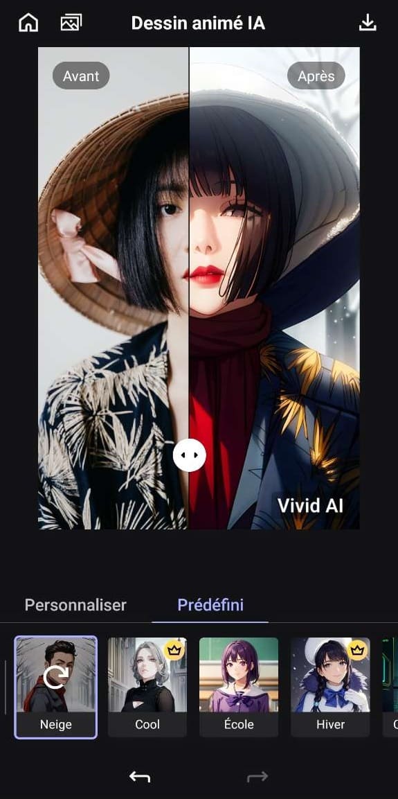 Vviid AI generateur croquis disney