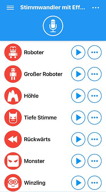 Stimmwandler mit Effekten