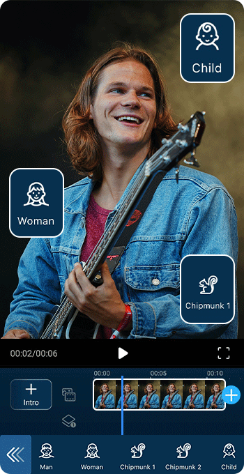 PowerDirector: Die Stimmen der Stimmenverzerrer-App