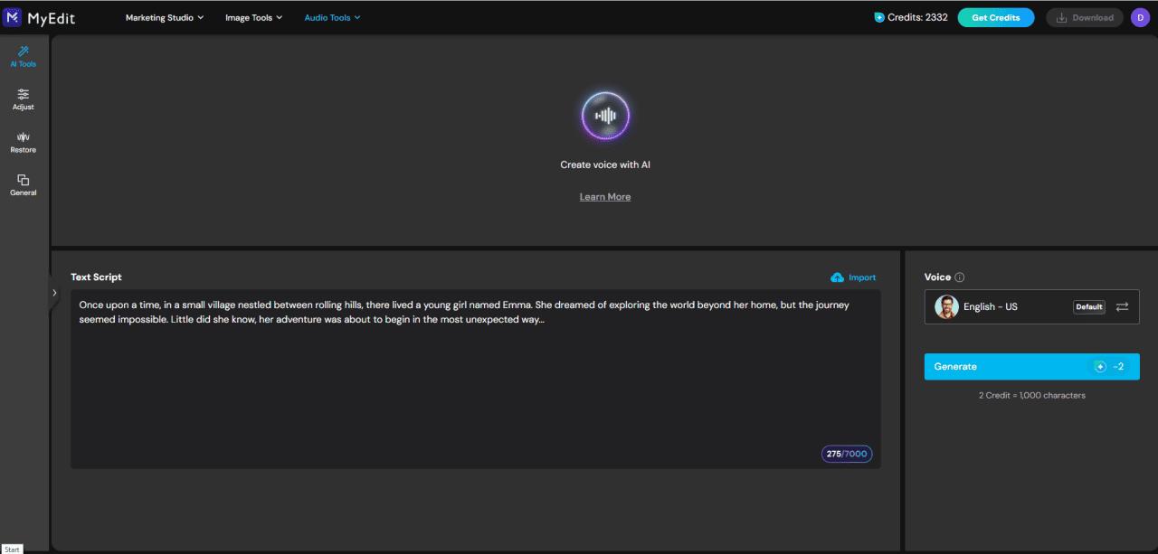 How to Generate Voiceovers Online with AI