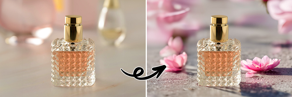 Crear fondos para fotos de productos con IA