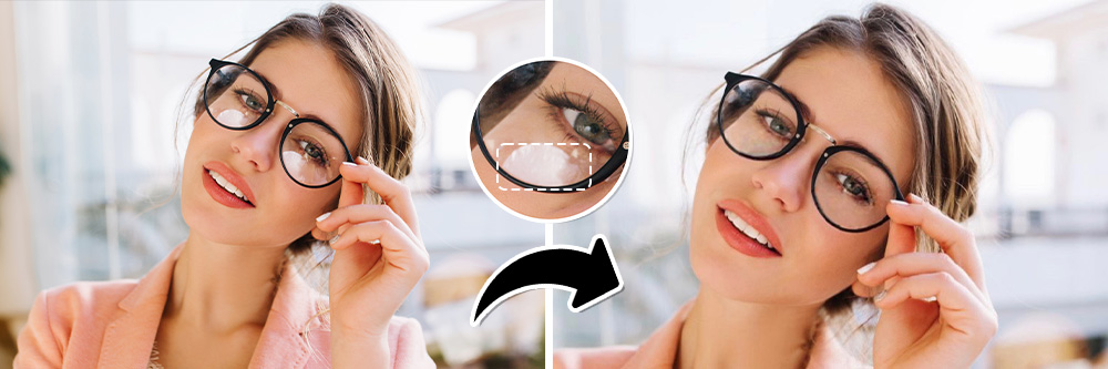 Comment enlever le reflet des lunettes sur une photo?