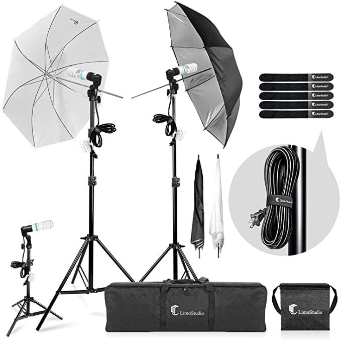 LimoStudio Photography Video Portrait Studio Daylight Umbrella Continuous Lighting