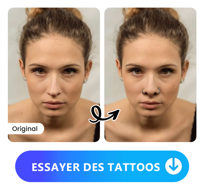 Appli PhotoDirector - Simulateur de tatouage