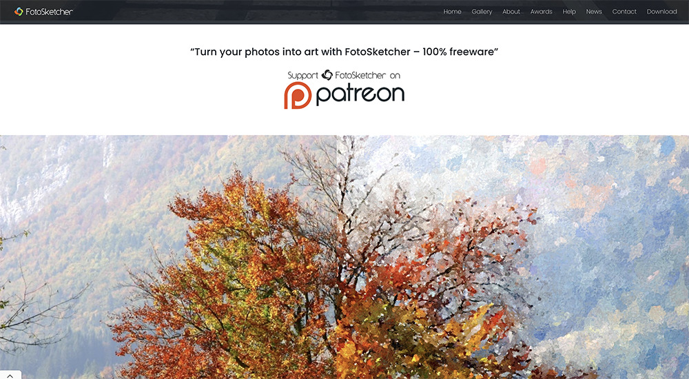 FotoSketcher Interface