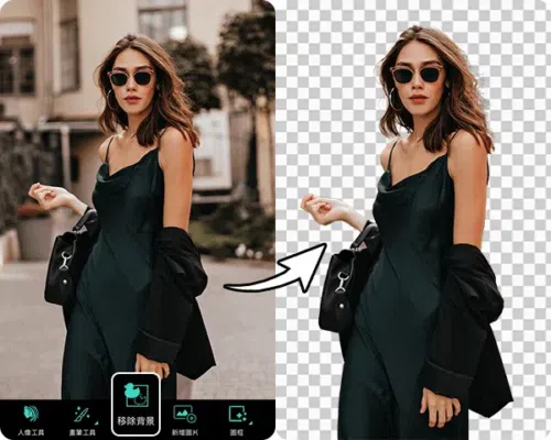 相片大師去背工具範例