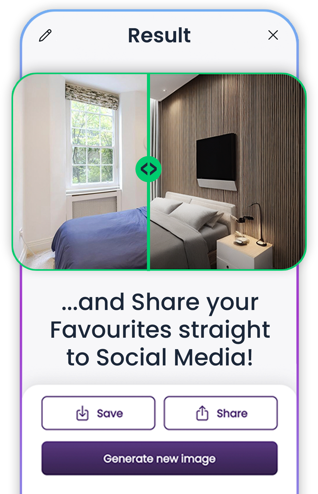 Interfaz de Room AI para realizar diseño de interiores
