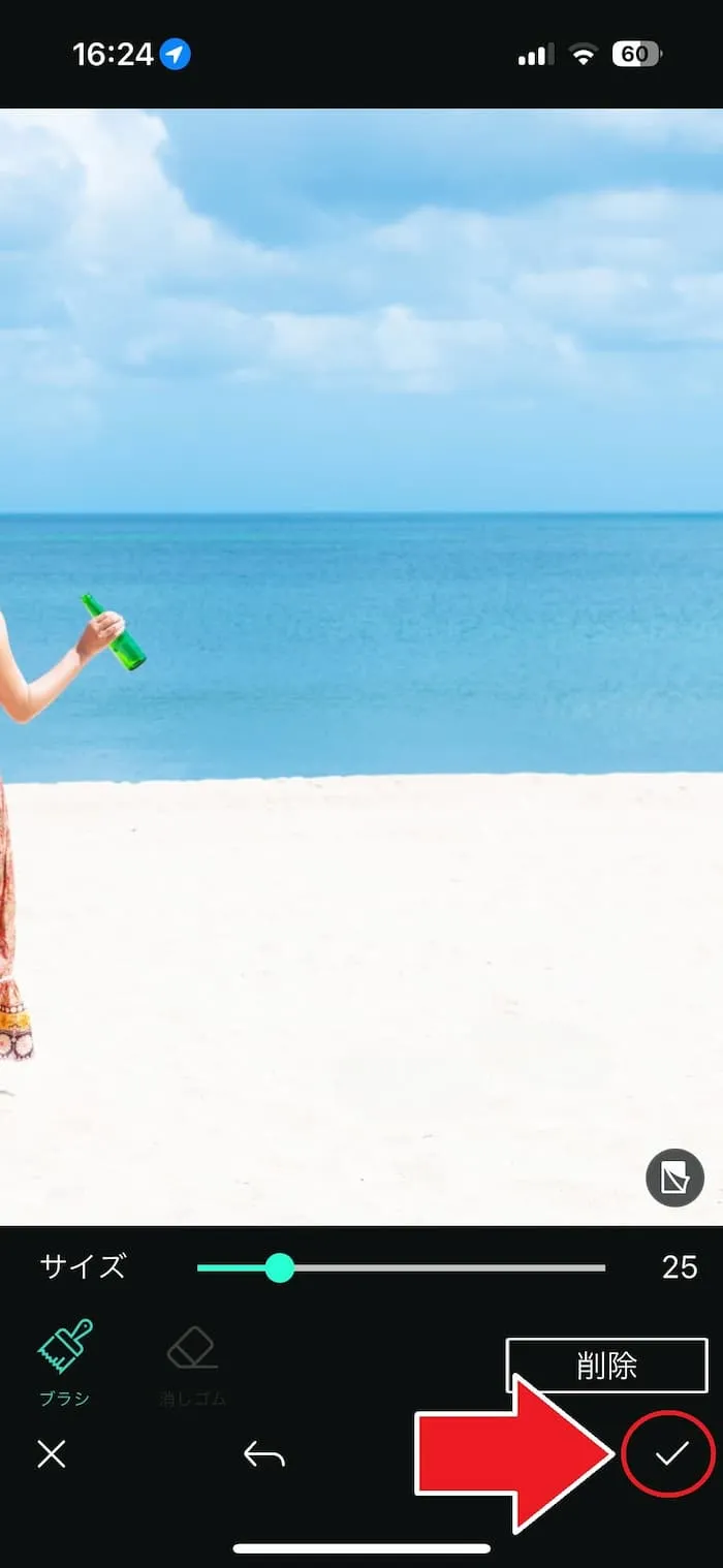 PhotoDirector AI 除去の手順3