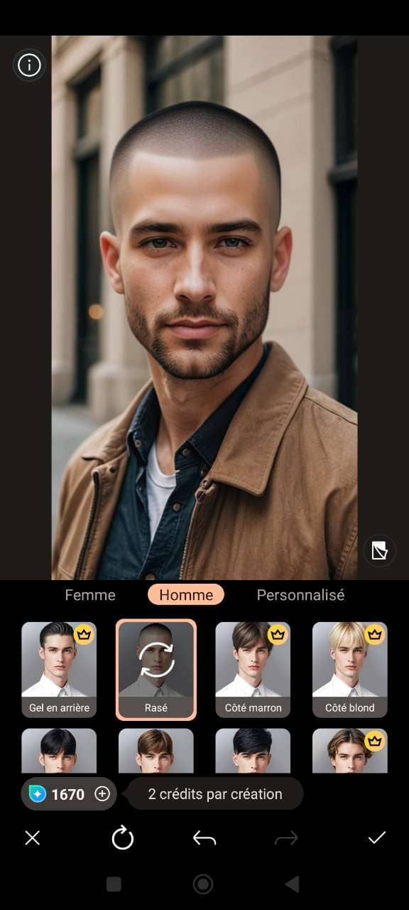 Essayez virtuellement des cheveux courts