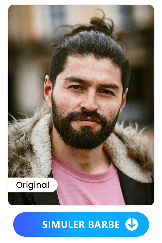 PhotoDirector app - Remplissage AI coupe de cheveux homme & barbe