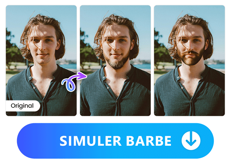 PhotoDirector app - Remplissage AI barbe homme