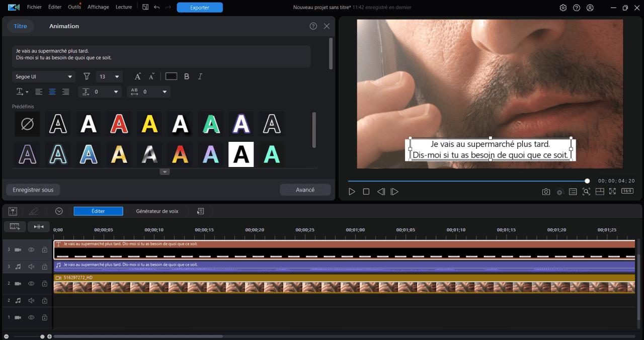 PowerDirector - Logiciel de montage vidéo incluant un lecteur de texte IA