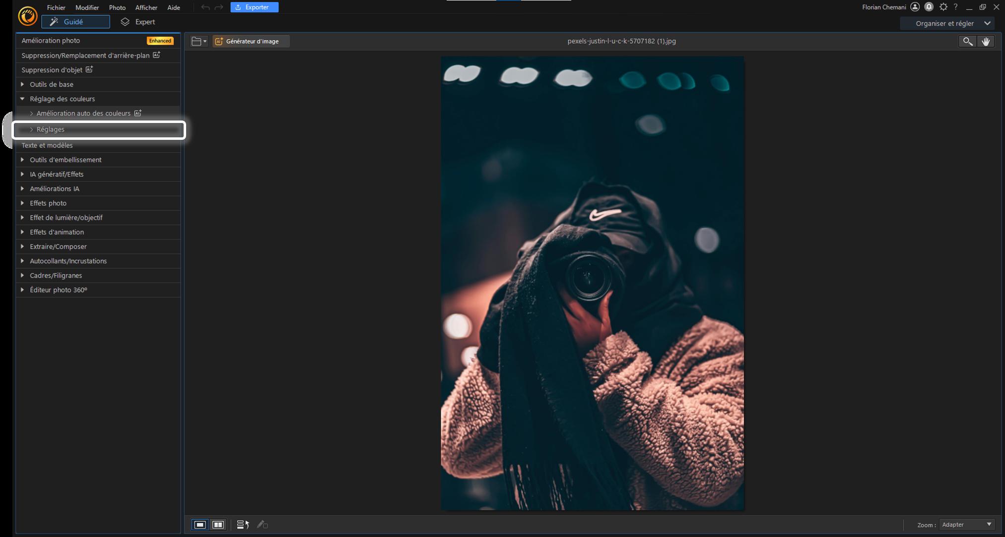 Tutoriel éclaircir une photo sur PC