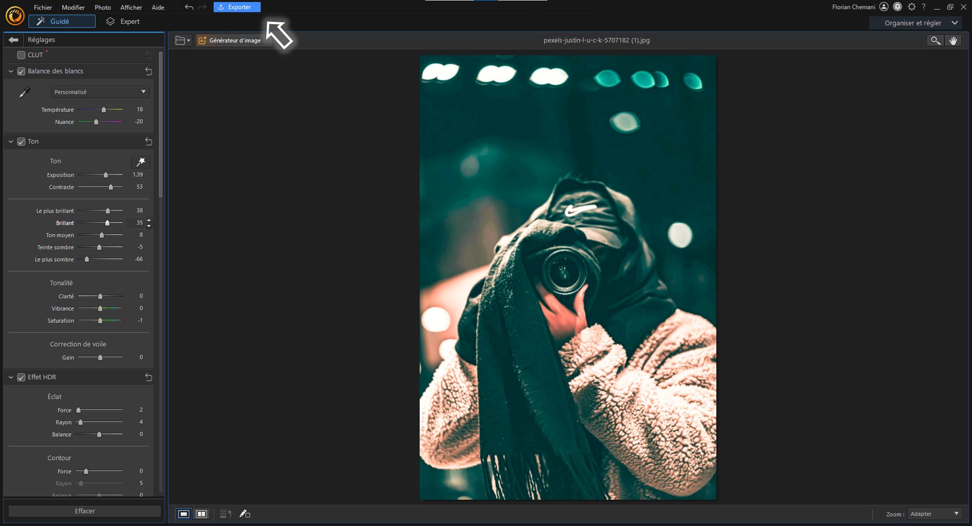 Tutoriel éclaircir une photo sur PC